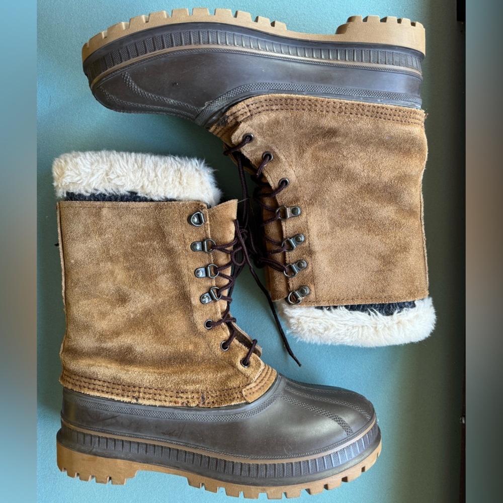 Vintage Sorel Crusader Duck Lined Boots Wool Steel Shank Men’s Size 8